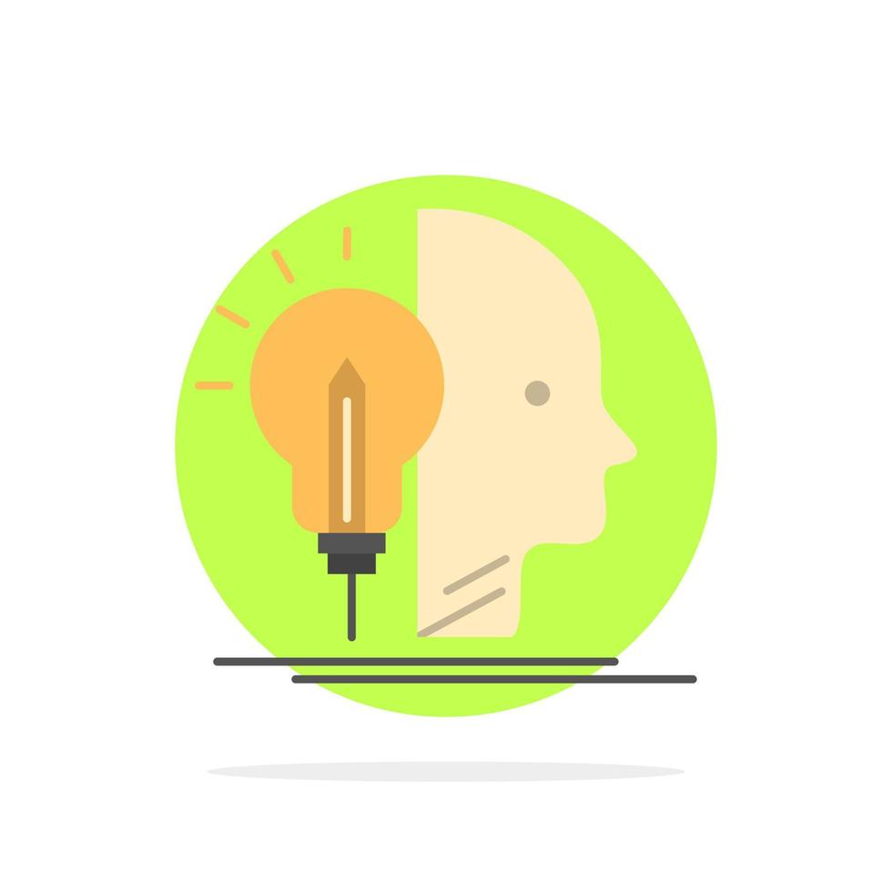 User Mind Making Programming Abstract Circle Background Flat color Icon vector