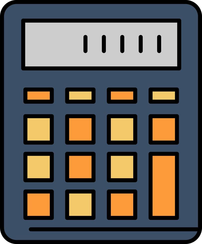 Calculator Accounting Business Calculate Financial Math  Flat Color Icon Vector icon banner Template