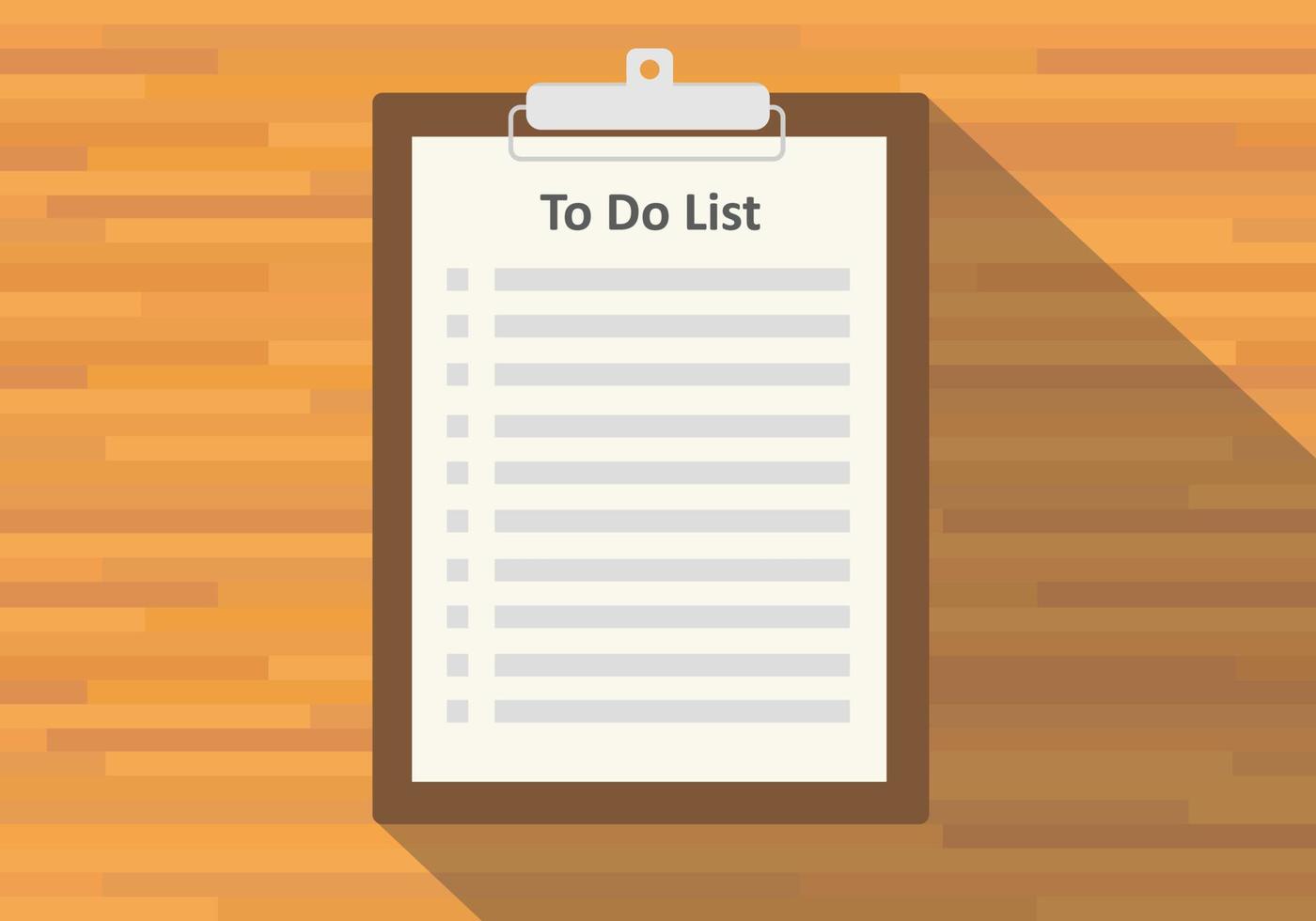 clipboard to do list paper flat vector long shadow