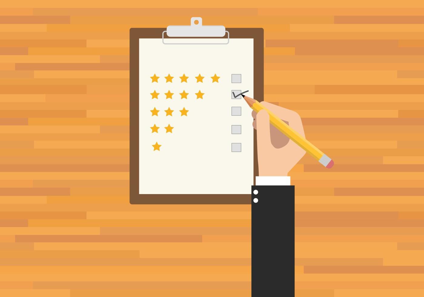customer service rating hand give star rating vector