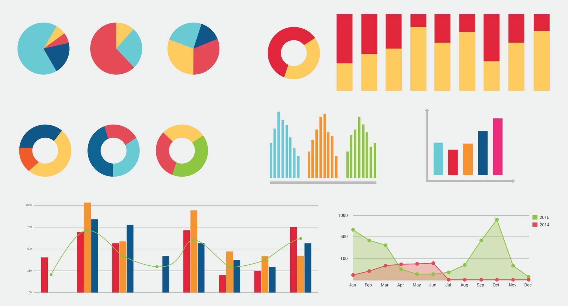 plano gráfico icono gráfico colección vector plano