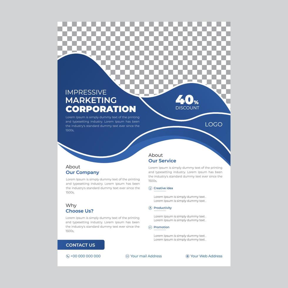 folleto comercial moderno abstracto colorido, plantilla de póster para usos múltiples vector