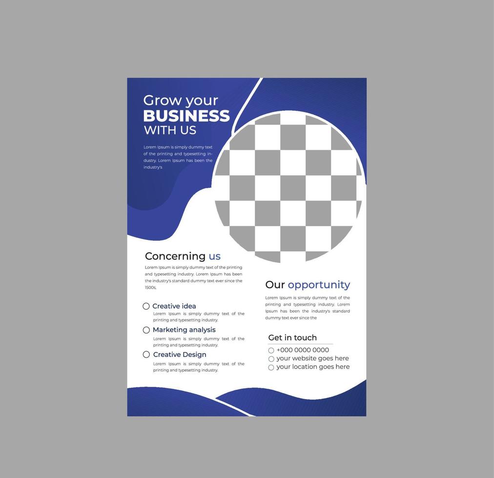Corporate Business Flyer poster template brochure cover design layout vector