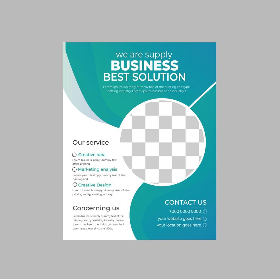 diseño de diseño de portada de folleto de plantilla de póster de volante de negocios corporativos vector