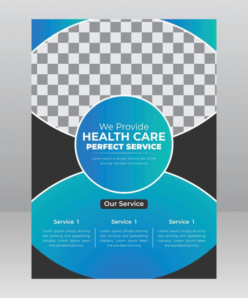 Medical flyer templates design vector