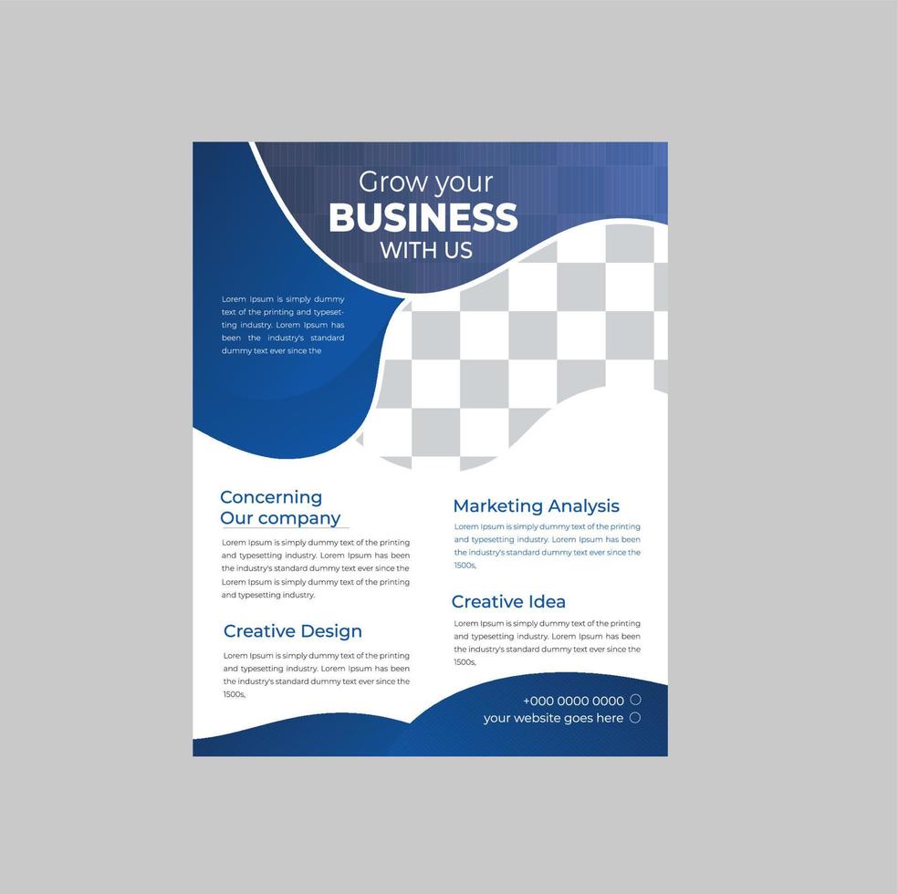 Corporate Business Flyer poster template brochure cover design layout vector