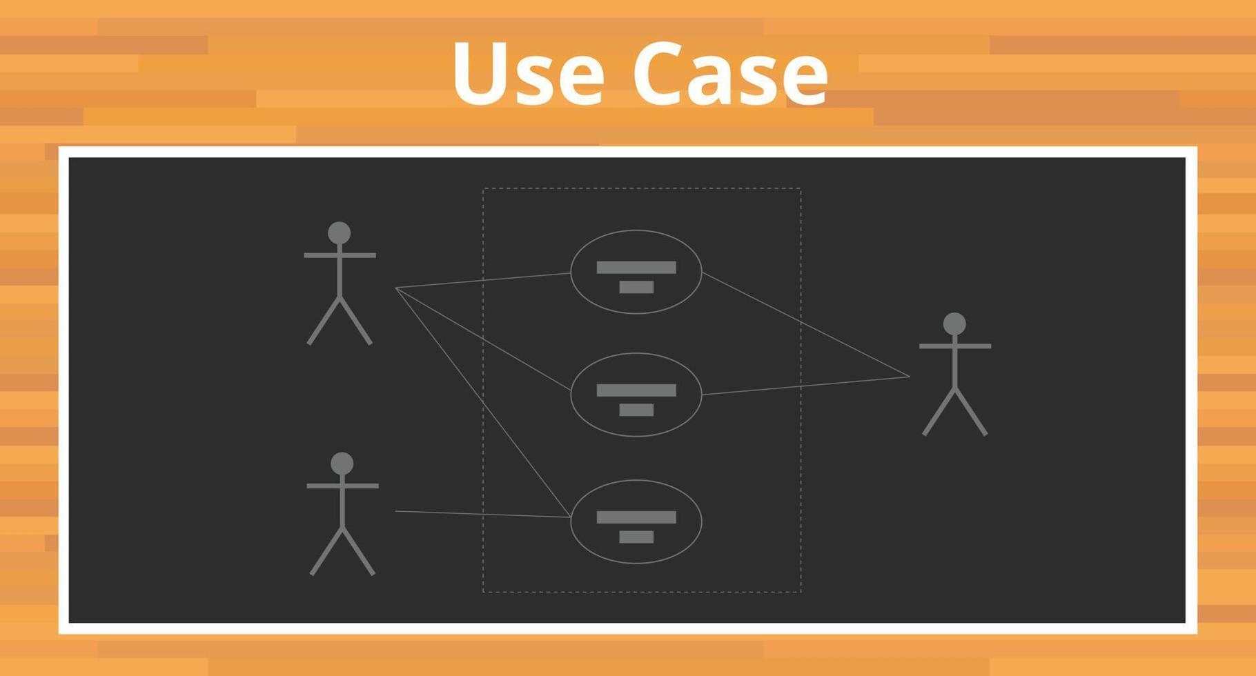 uml unified modelling language use case diagram vector