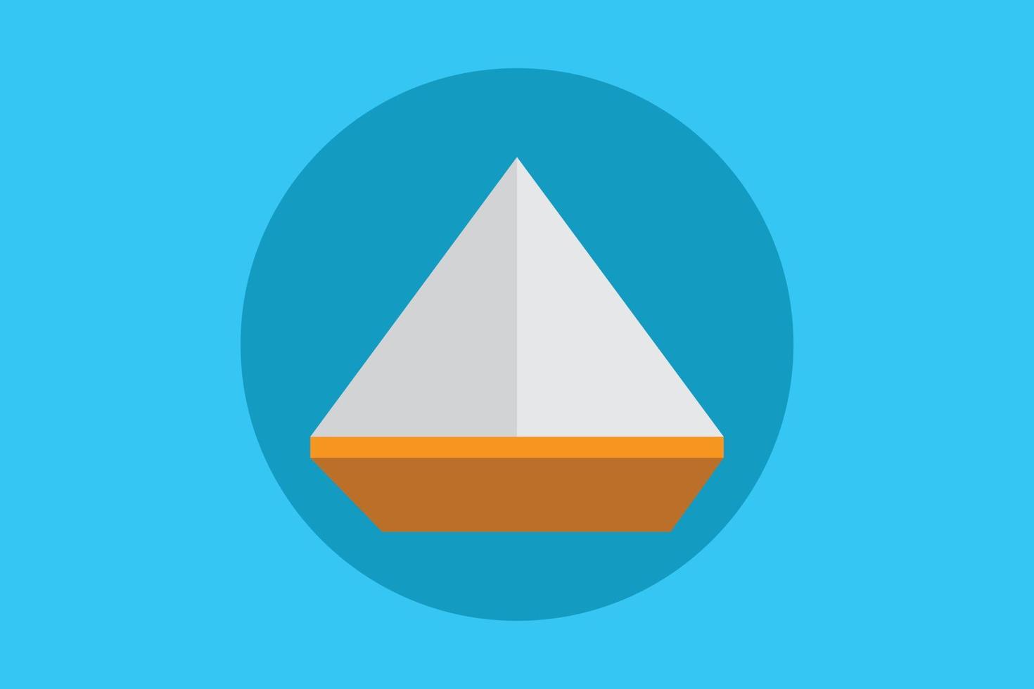 ship icon flat style with blue background vector