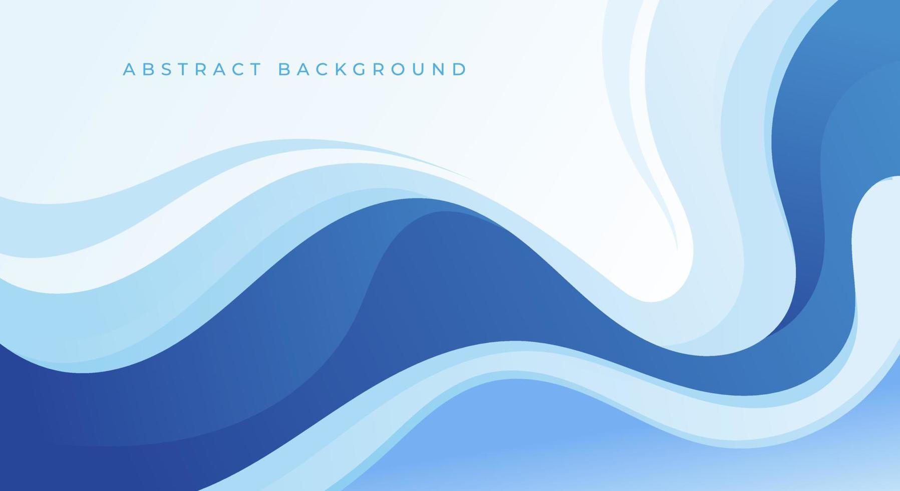Elegant abstract blue wavy baclground vector