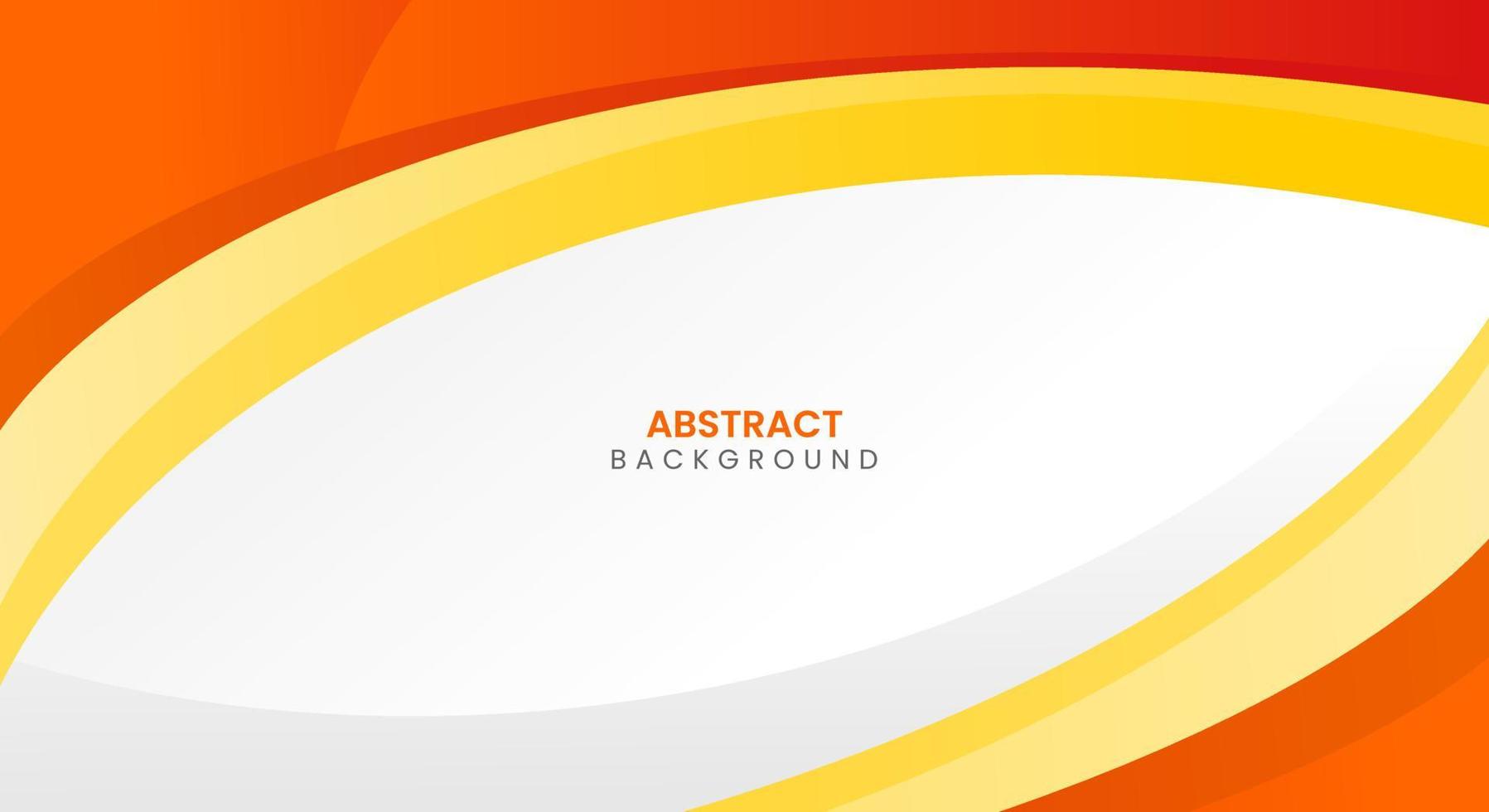 Modern abstract curve orange and yellow background vector