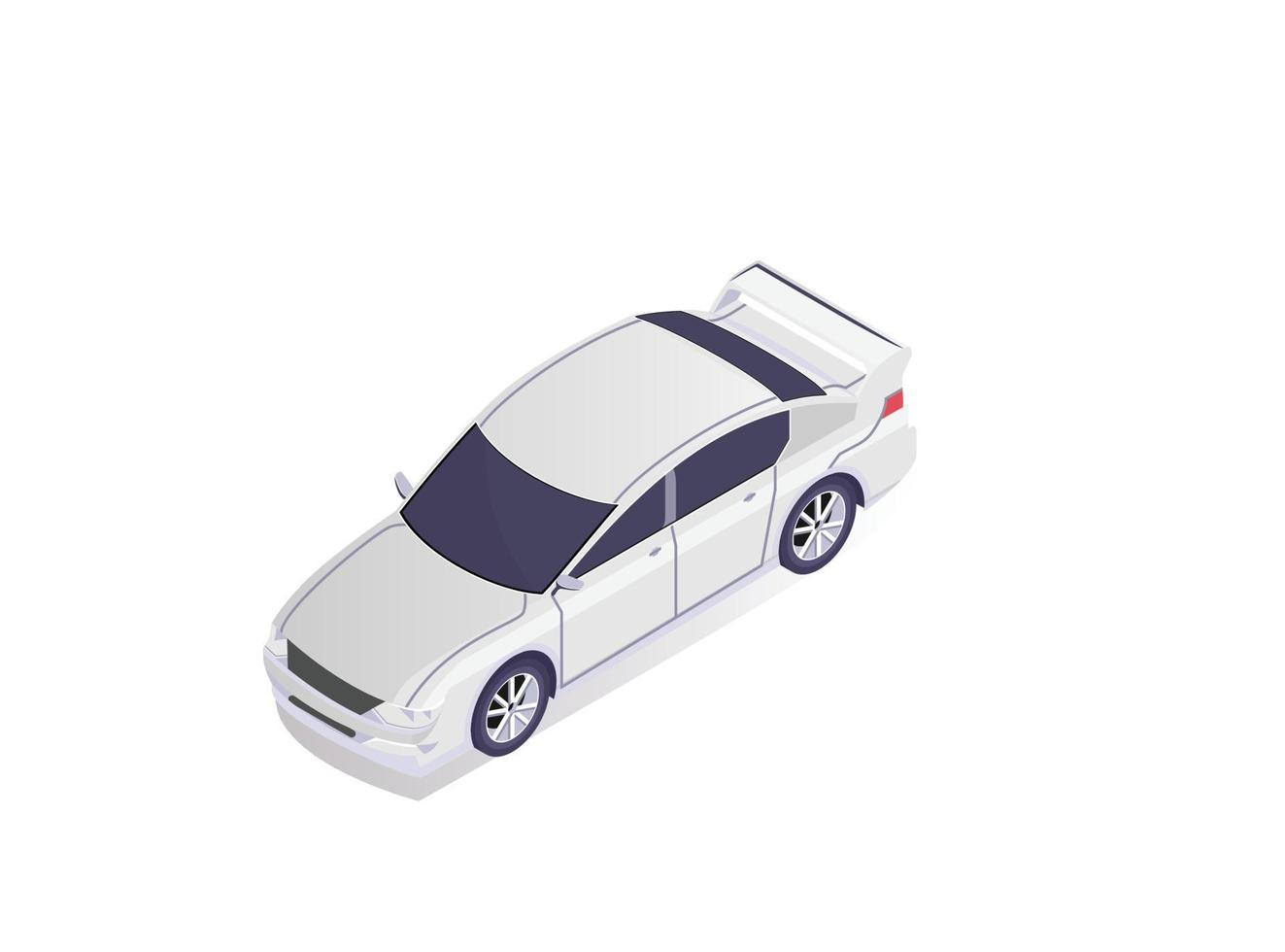 Ilustración de vector de coche de estilo isométrico 3d. ilustración isométrica vectorial adecuada para diagramas, infografías y otros activos gráficos