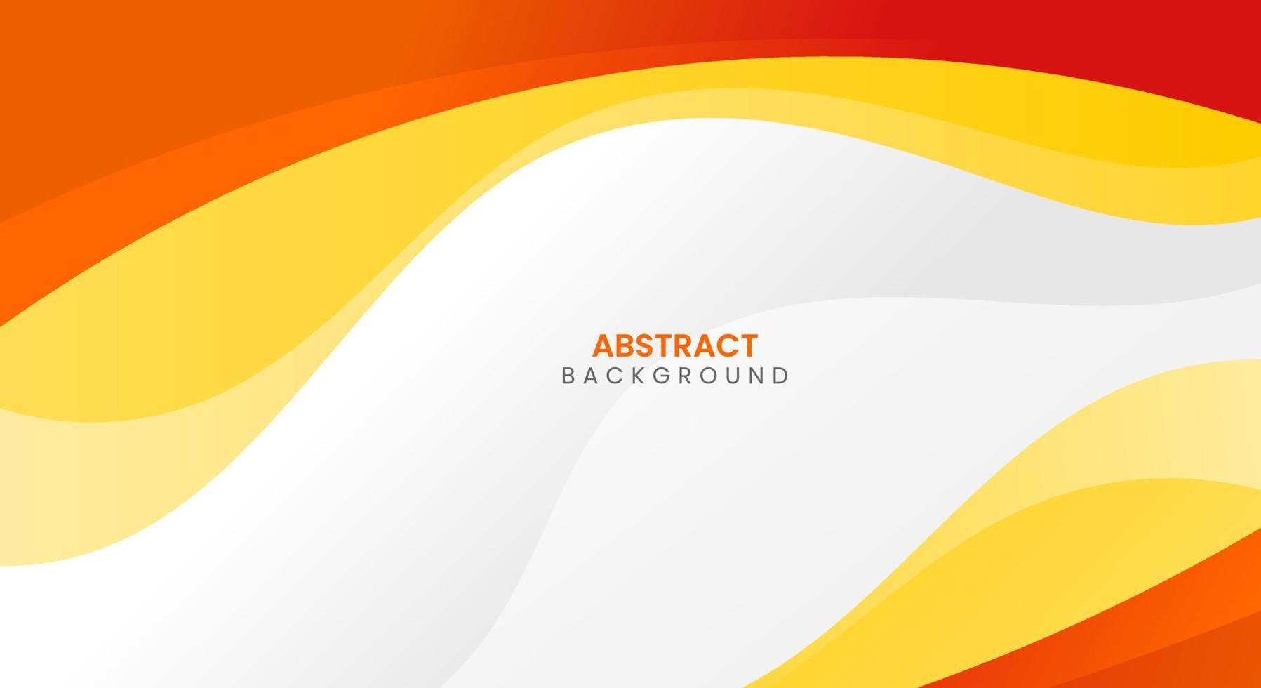 Modern abstract curve orange and yellow background vector