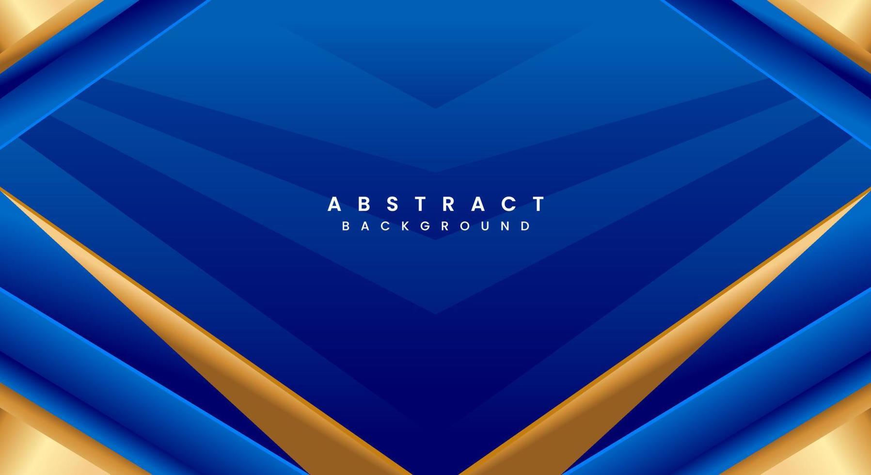 Modern blue and gold futuristic background vector