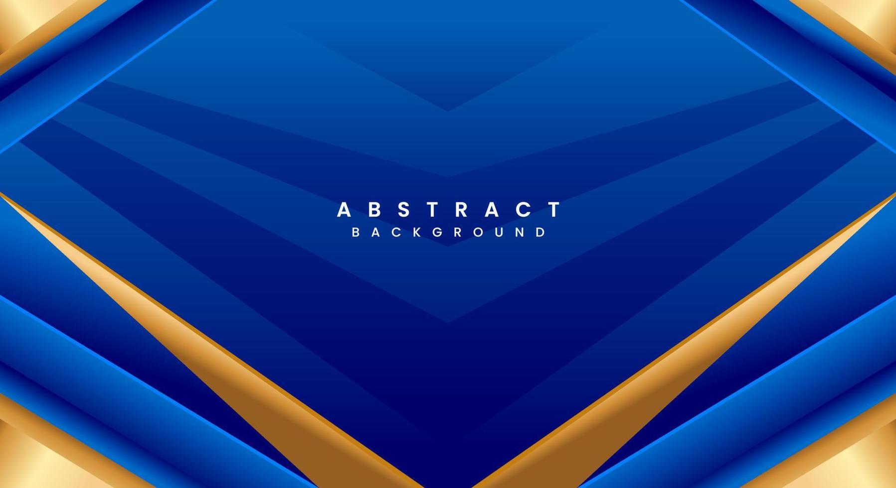 Modern blue and gold futuristic background vector