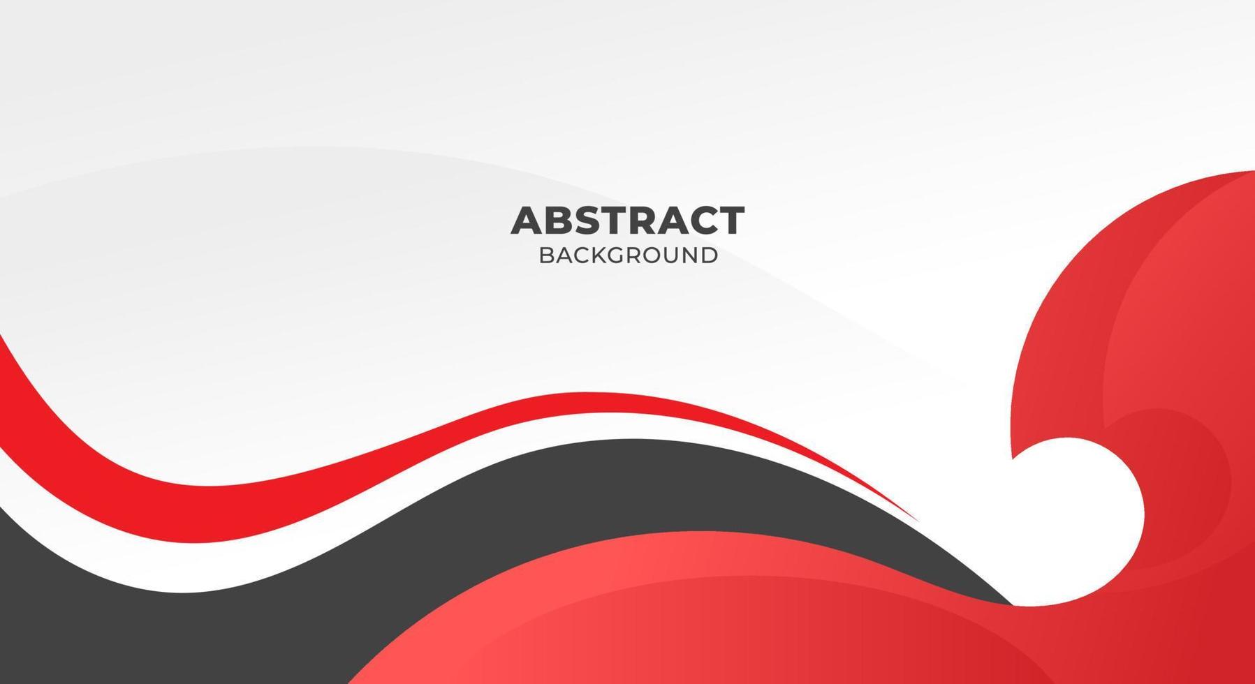 Wave red and black with white background vector