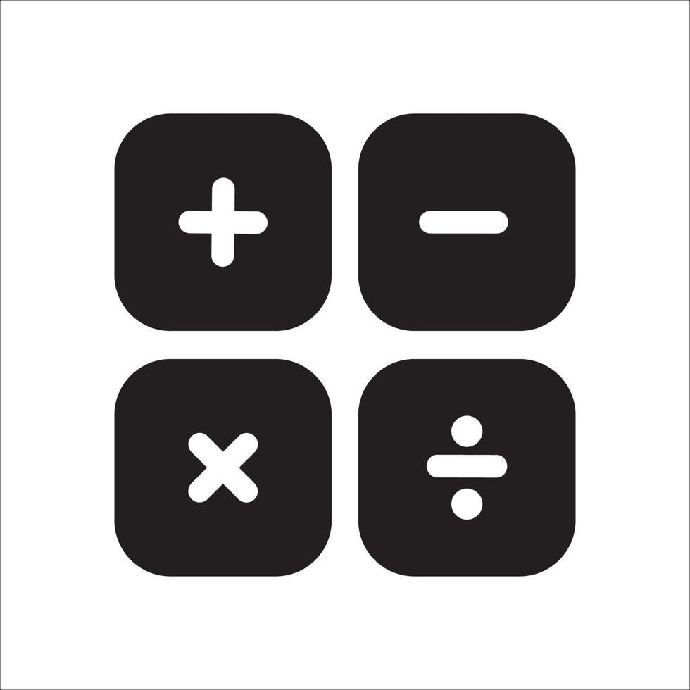 Calculator Icon Solid vector