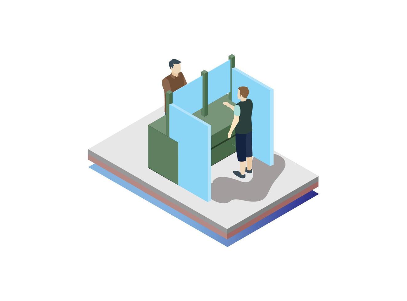 transferencia de dinero móvil isométrica ilustración vectorial isométrica. ilustración isométrica vectorial adecuada para diagramas, infografías y otros activos gráficos vector