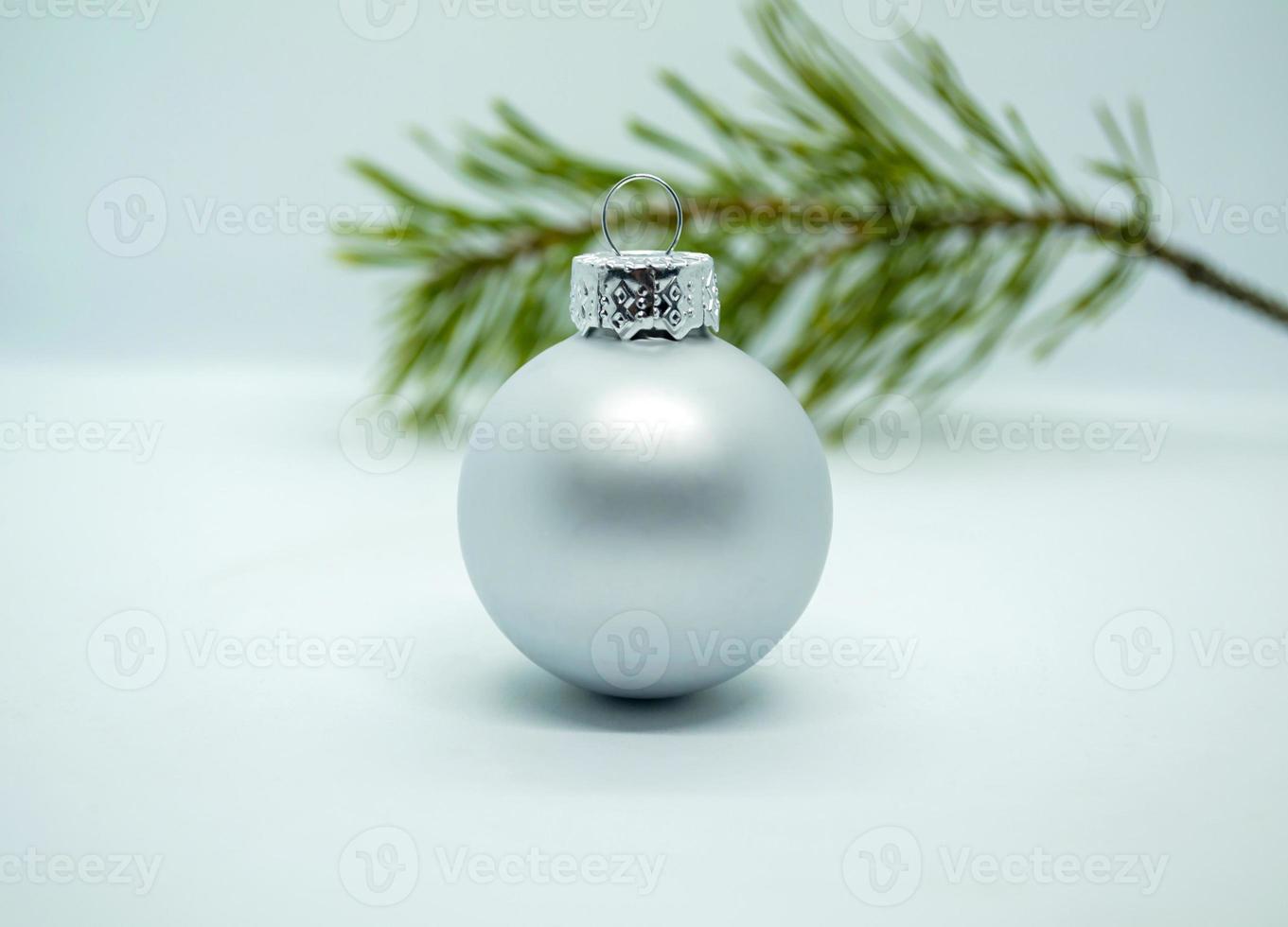 Christmas ball and Christmas tree branches. photo