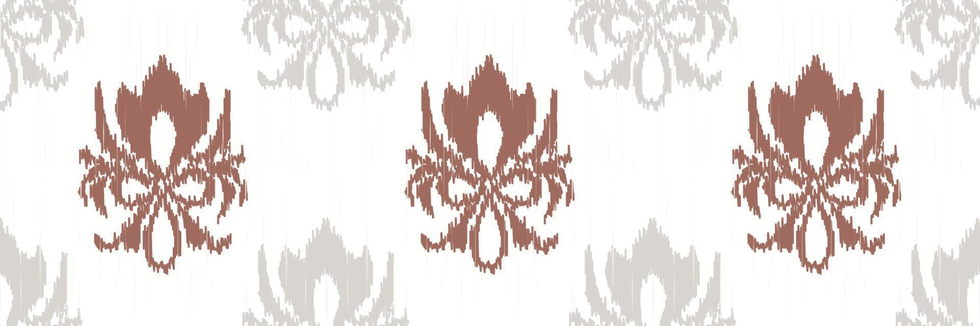 Ikat Damask Scandinavian embroidery, ikat seamless tribal cross, Fashion pattern Digital textile Asian Design ancient art for Prints Fabric saree Mughal Swaths texture Kurti Kurtis Kurtas vector