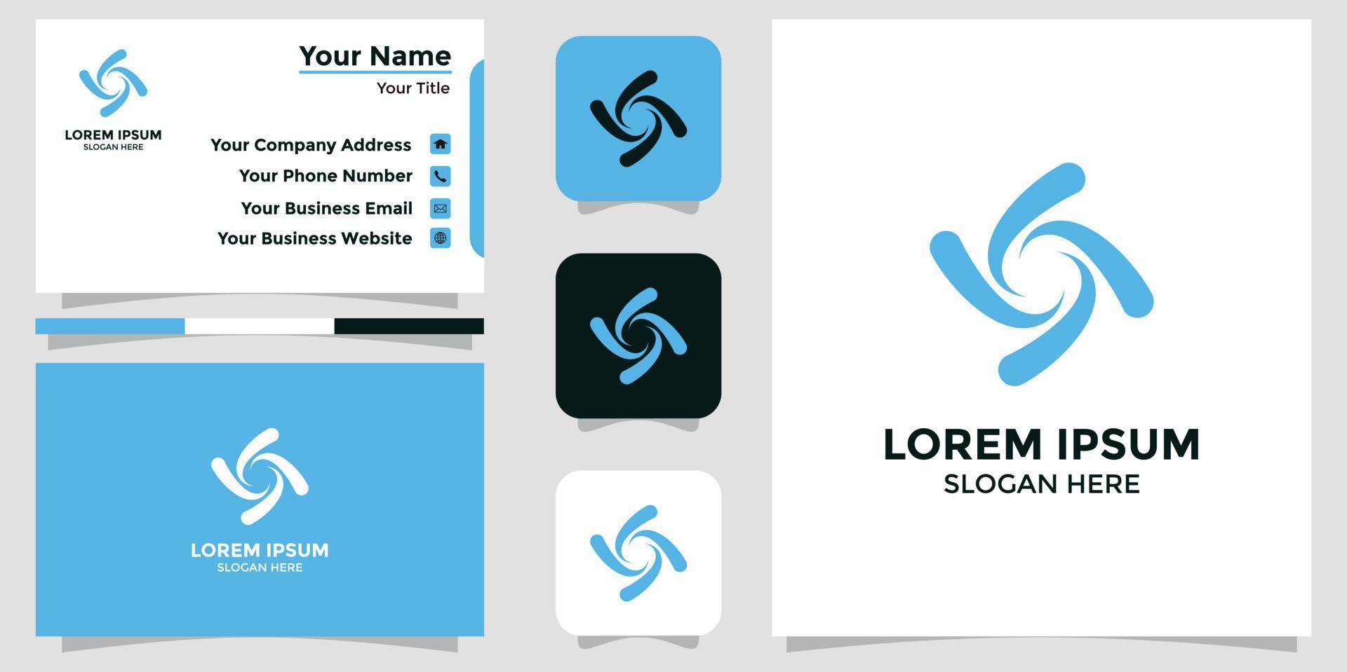 technology design logo and branding card vector