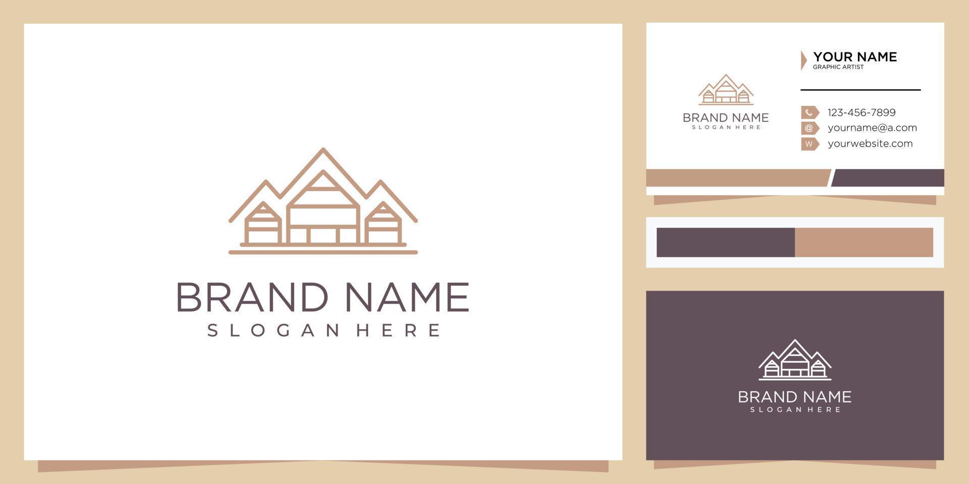 modern house logo design concept vector