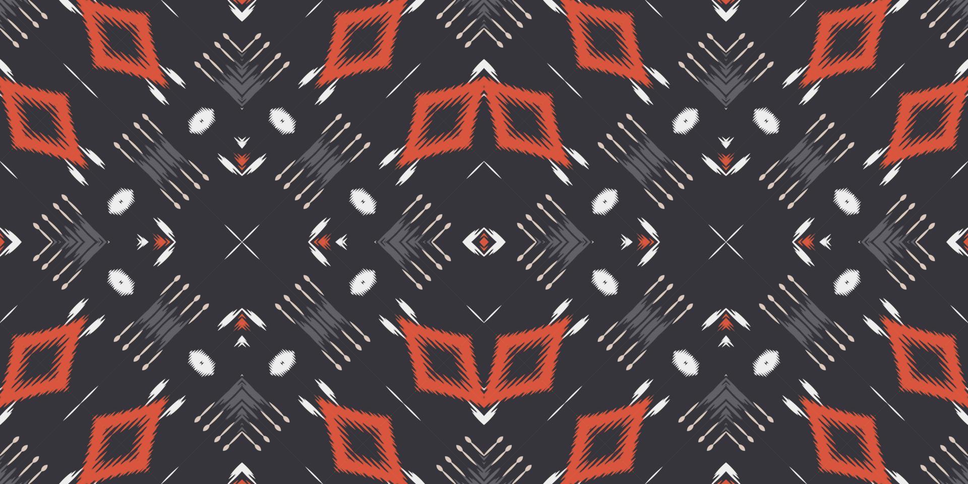 Ikat diamond tribal abstract Seamless Pattern. Ethnic Geometric Batik Ikkat Digital vector textile Design for Prints Fabric saree Mughal brush symbol Swaths texture Kurti Kurtis Kurtas