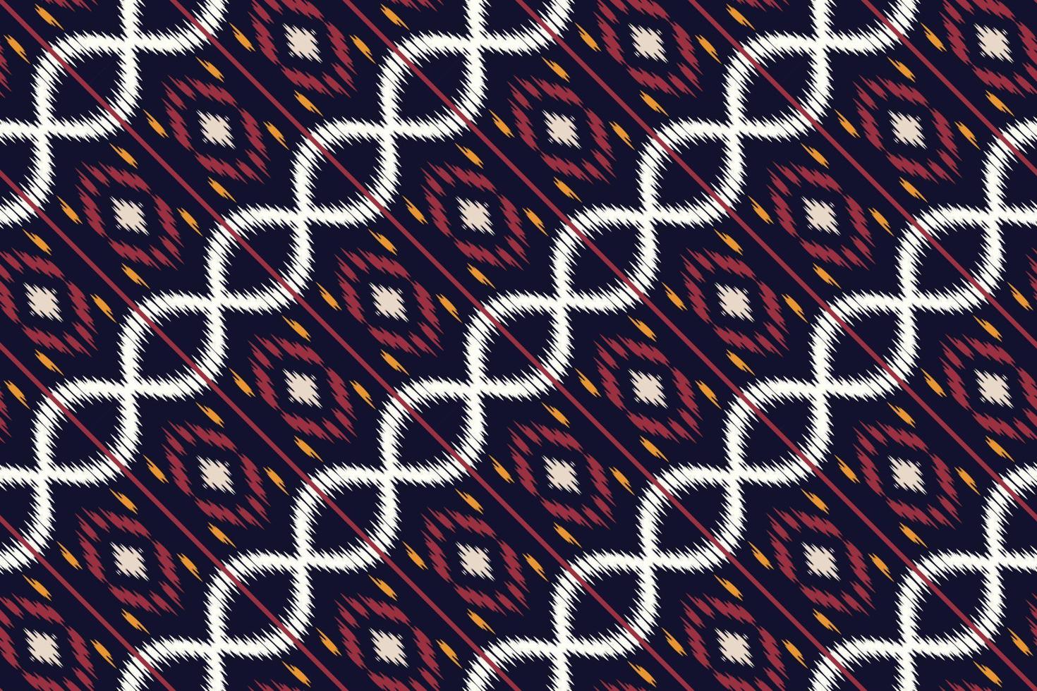 Ethnic ikat frame batik textile seamless pattern digital vector design for Print saree Kurti Borneo Fabric border brush symbols swatches designer