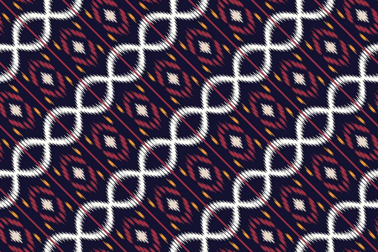 Ethnic ikat frame batik textile seamless pattern digital vector design for Print saree Kurti Borneo Fabric border brush symbols swatches designer