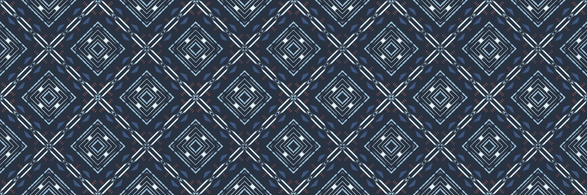 tela batik textil ikat patrón sin costuras diseño vectorial digital para imprimir saree kurti borde de tela de borneo símbolos de pincel muestras ropa de fiesta vector