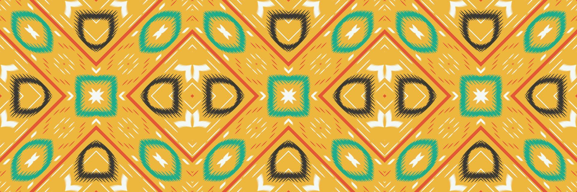 Batik Textile Ethnic ikat flower seamless pattern digital vector design for Print saree Kurti Borneo Fabric border brush symbols swatches designer