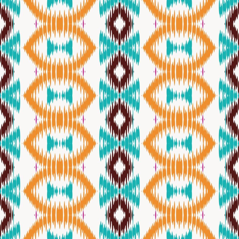 motivo africano ikat batik textil patrón sin costuras diseño vectorial digital para imprimir sari kurti borde de tela símbolos de pincel muestras de algodón vector