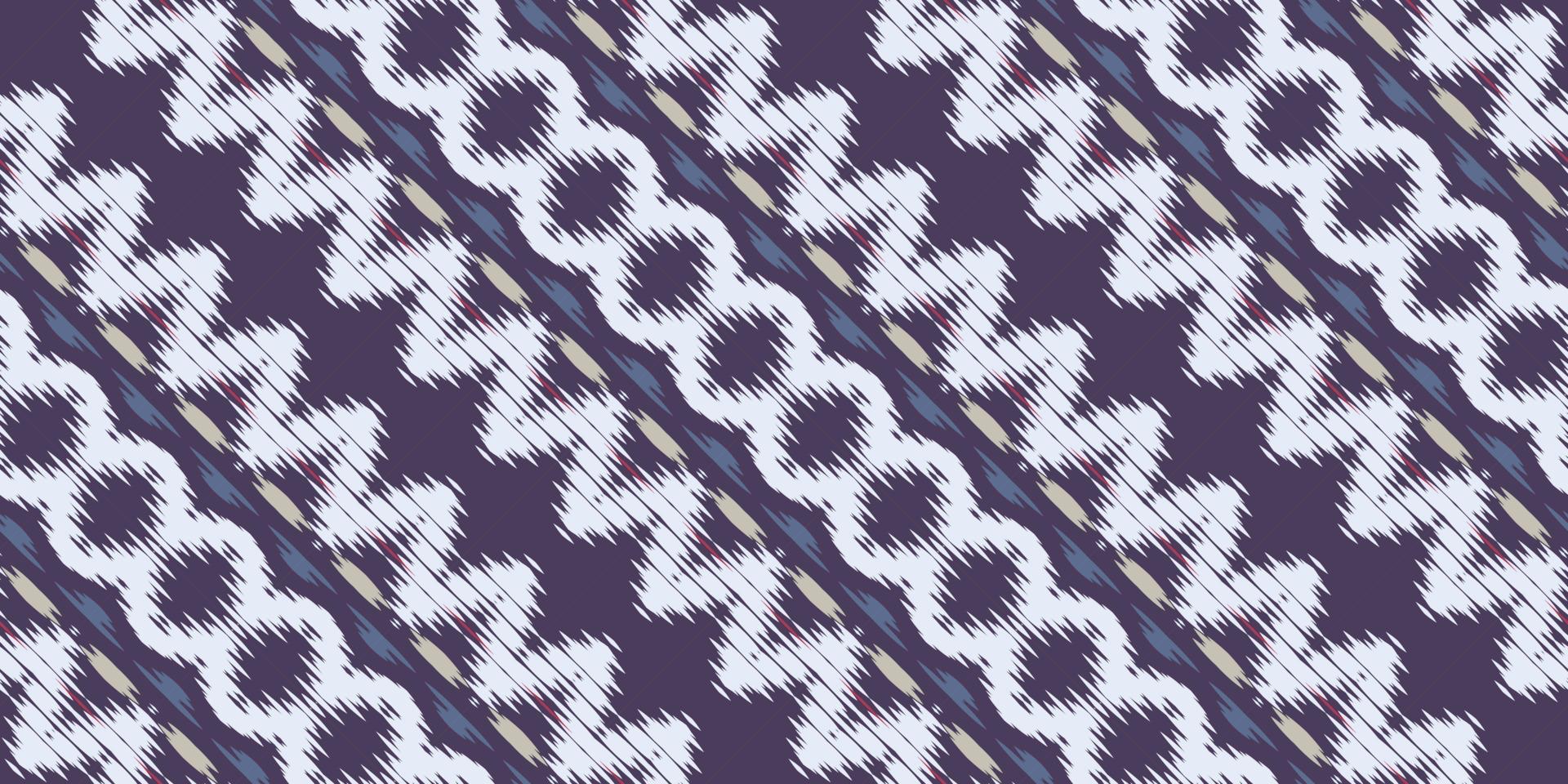 tela ikat batik textil patrón sin costuras diseño vectorial digital para imprimir saree kurti borde de tela de borneo símbolos de pincel muestras ropa de fiesta vector