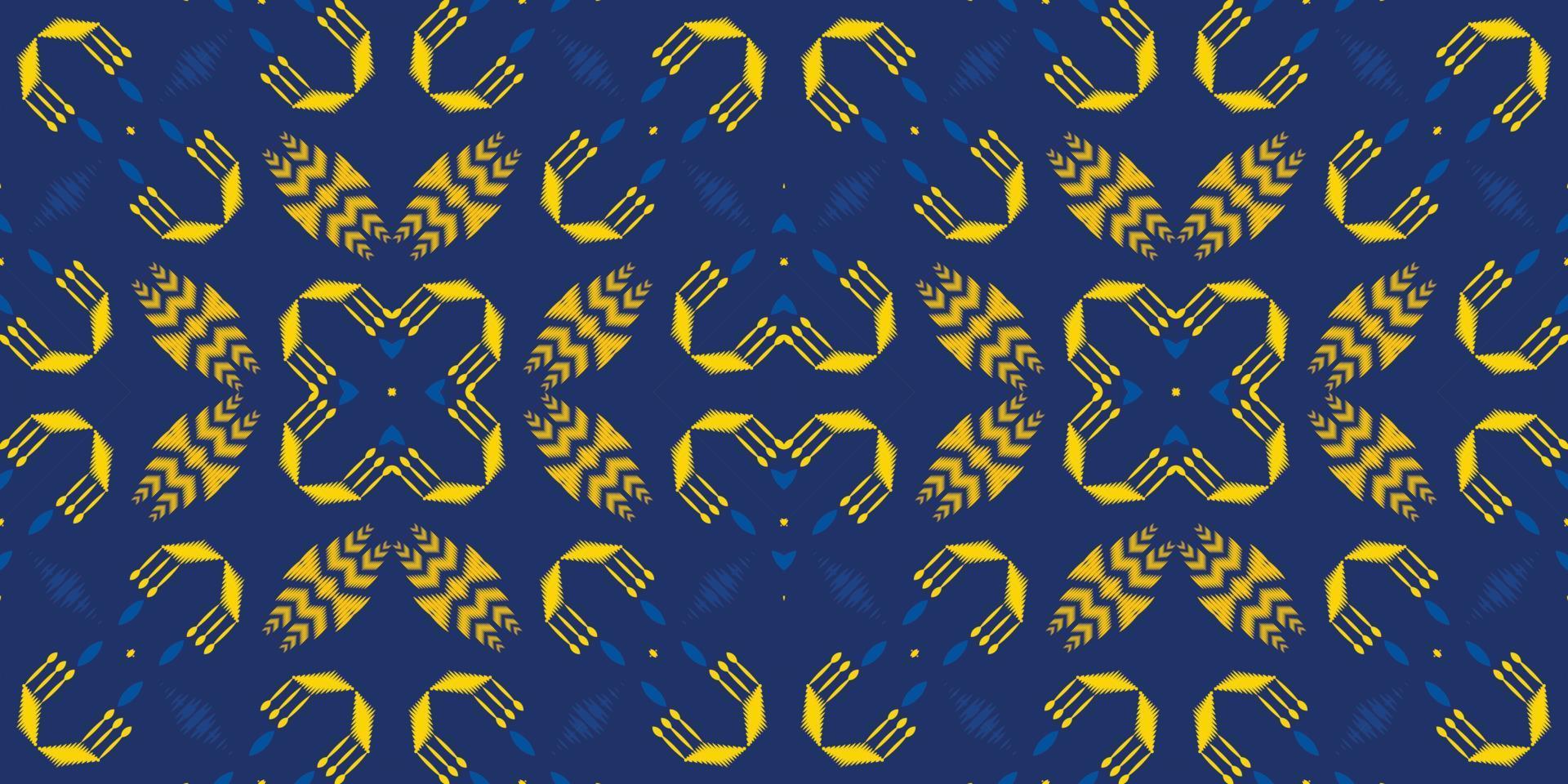Ikat fabric tribal cross Seamless Pattern. Ethnic Geometric Ikkat Batik Digital vector textile Design for Prints Fabric saree Mughal brush symbol Swaths texture Kurti Kurtis Kurtas
