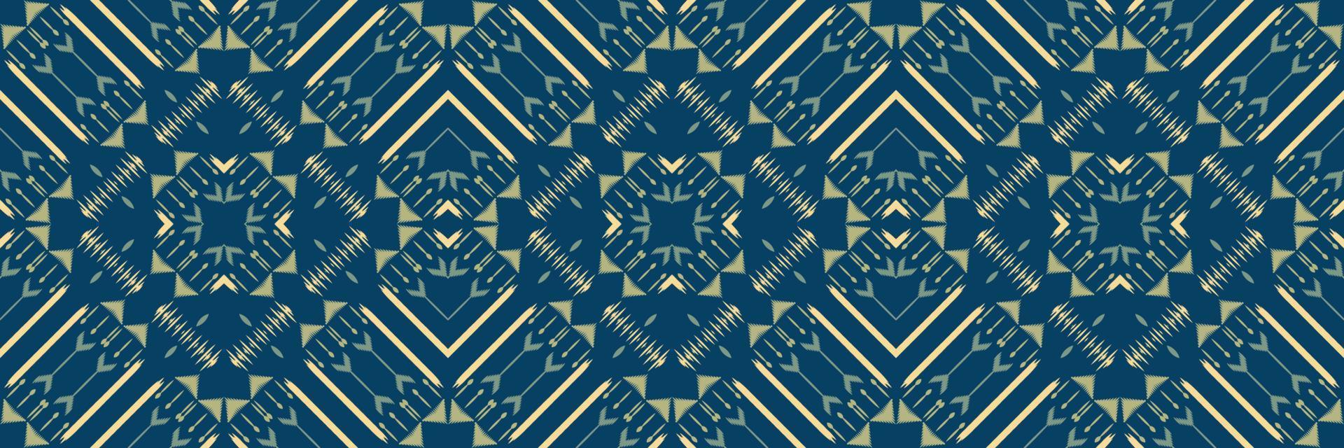 Batik Textile Ikkat or ikat Aztec seamless pattern digital vector design for Print saree Kurti Borneo Fabric border brush symbols swatches stylish