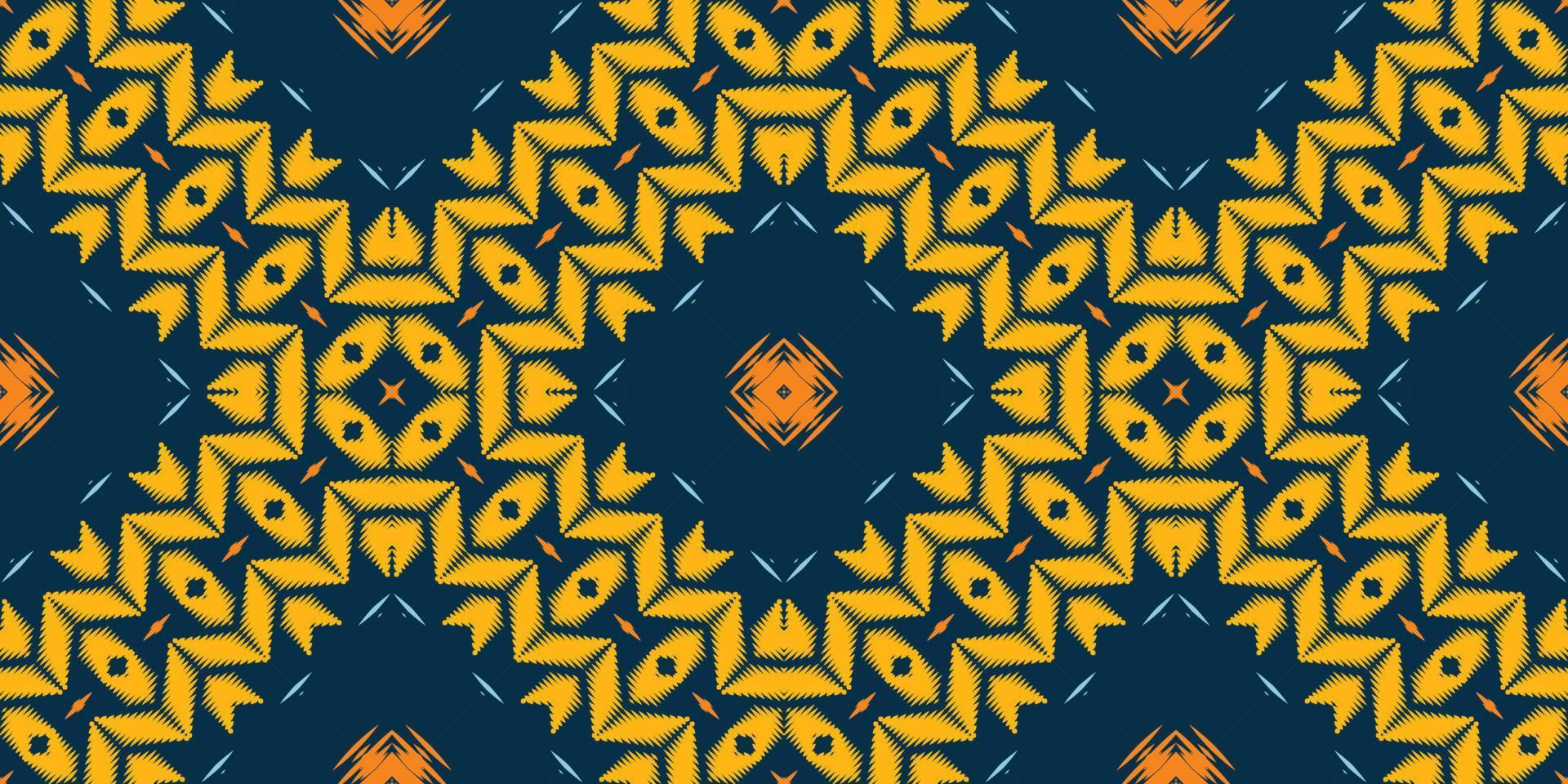 Ikkat or ikat background batik textile seamless pattern digital vector design for Print saree Kurti Borneo Fabric border brush symbols swatches cotton