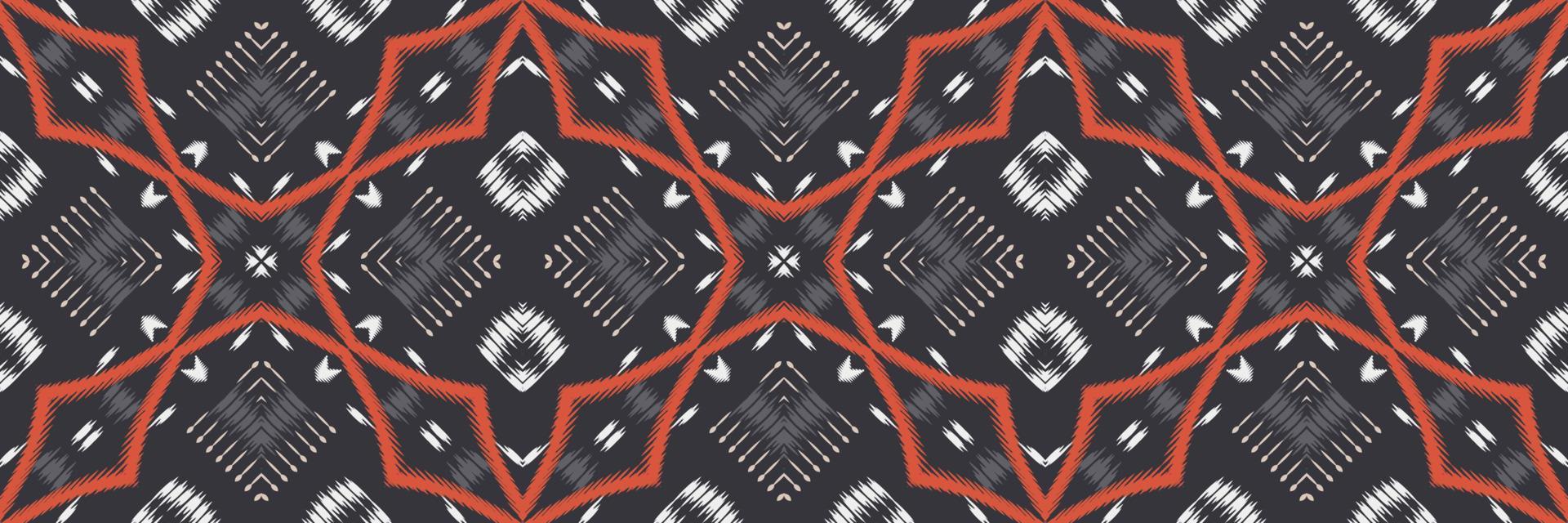 Ikat design batik textile seamless pattern digital vector design for Print saree Kurti Borneo Fabric border brush symbols swatches cotton