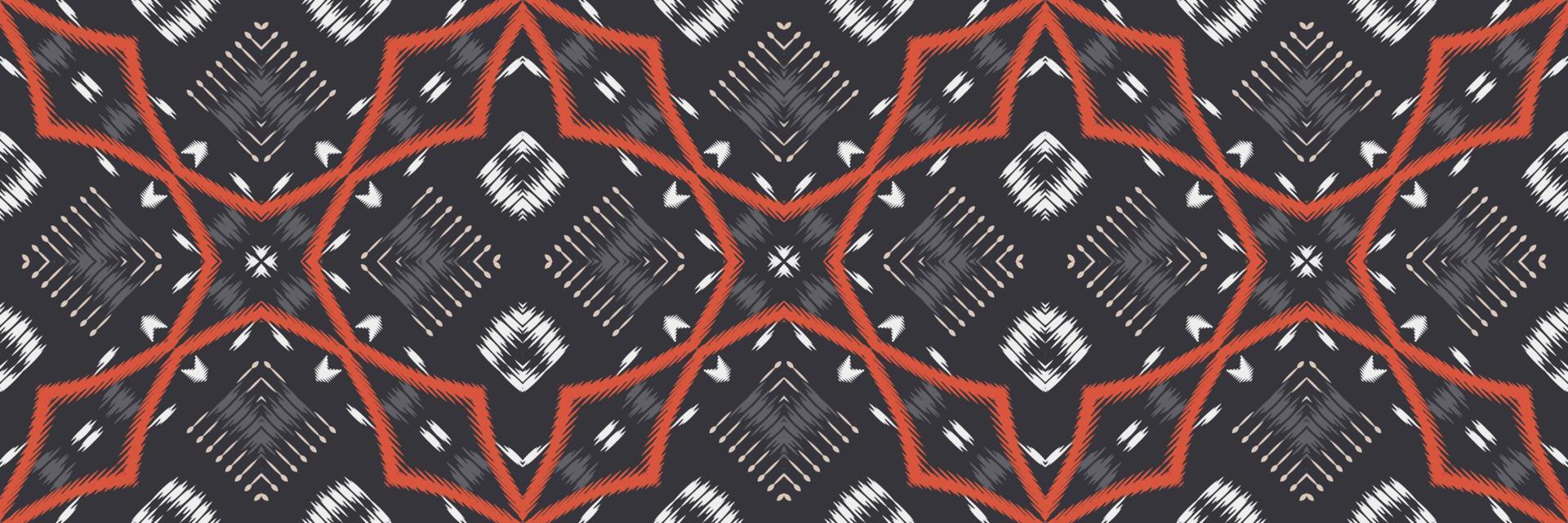 Ikat design batik textile seamless pattern digital vector design for Print saree Kurti Borneo Fabric border brush symbols swatches cotton