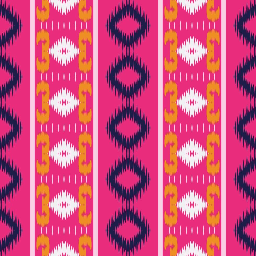 Batik Textile Ethnic ikat stripes seamless pattern digital vector design for Print saree Kurti Borneo Fabric border brush symbols swatches designer