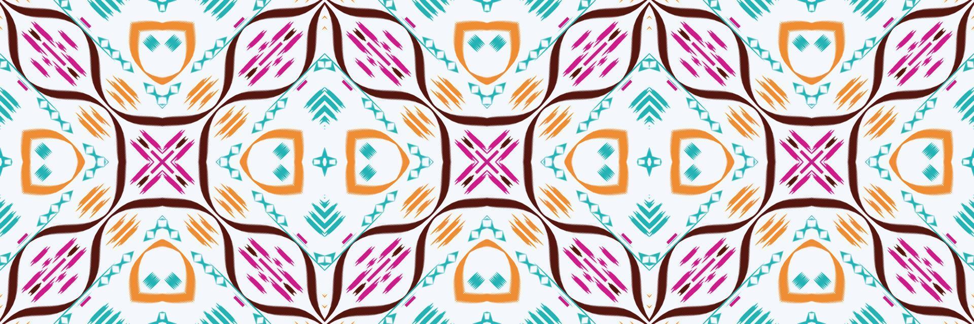 Batik Textile Ethnic ikat stripe seamless pattern digital vector design for Print saree Kurti Borneo Fabric border brush symbols swatches designer
