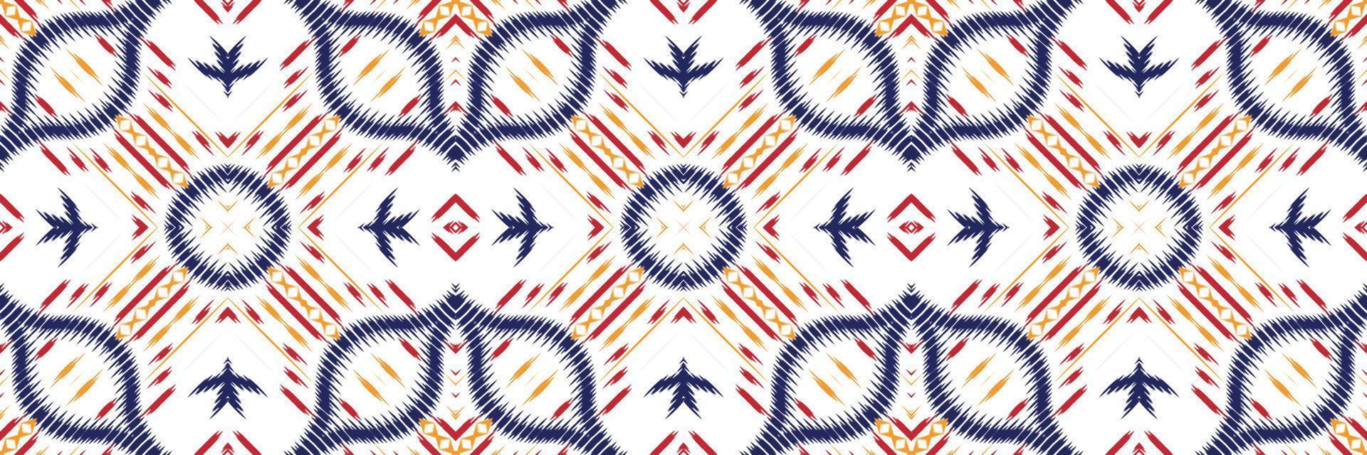 Ikat design batik textile seamless pattern digital vector design for Print saree Kurti Borneo Fabric border brush symbols swatches party wear