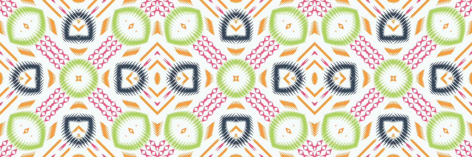 Batik Textile Ethnic ikat prints seamless pattern digital vector design for Print saree Kurti Borneo Fabric border brush symbols swatches stylish