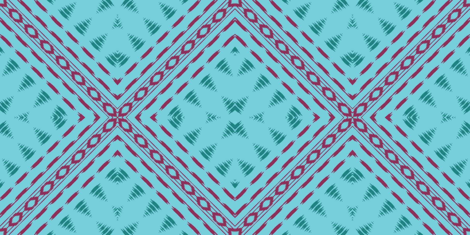 Ethnic ikat fabric batik textile seamless pattern digital vector design for Print saree Kurti Borneo Fabric border brush symbols swatches stylish
