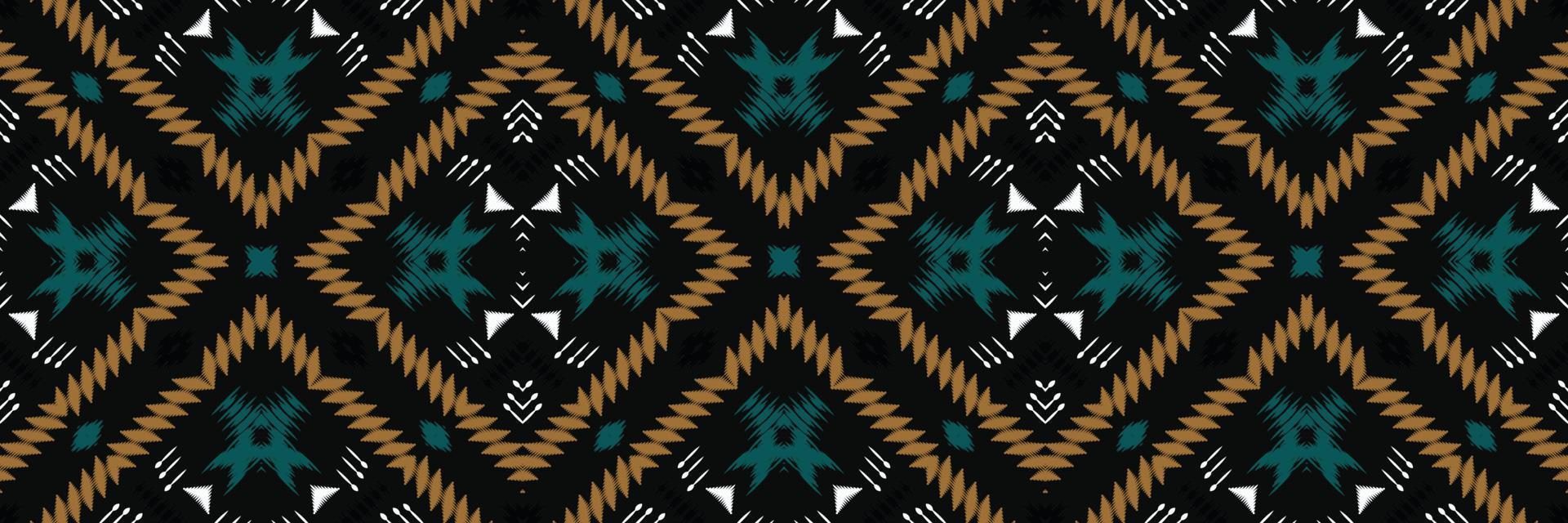 Ikat diamond batik textile seamless pattern digital vector design for Print saree Kurti Borneo Fabric border brush symbols swatches party wear