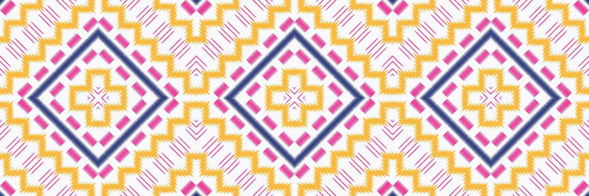 Batik Textile African ikat seamless pattern digital vector design for Print saree Kurti Borneo Fabric border brush symbols swatches cotton
