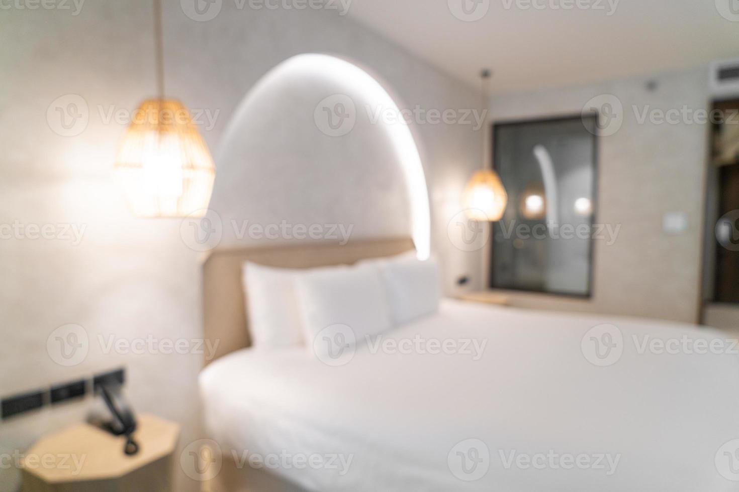 Desenfoque abstracto interior de dormitorio moderno para el fondo foto
