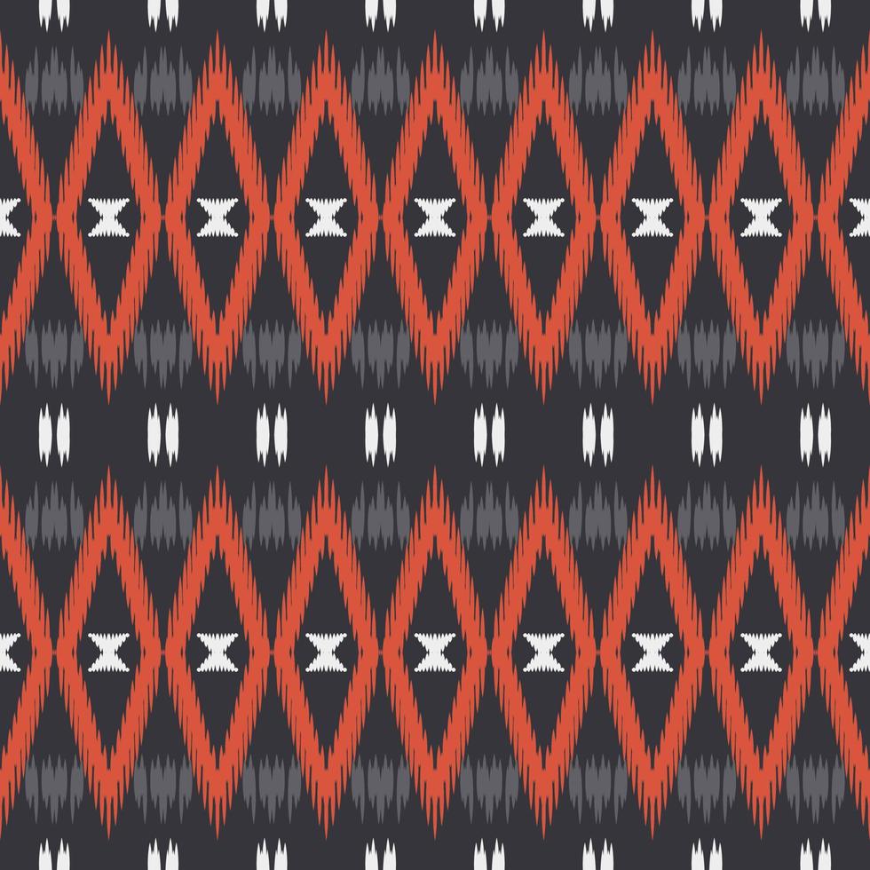 Motif ikat fabric seamless pattern digital vector design for Print saree Kurti Borneo Fabric border brush symbols swatches designer