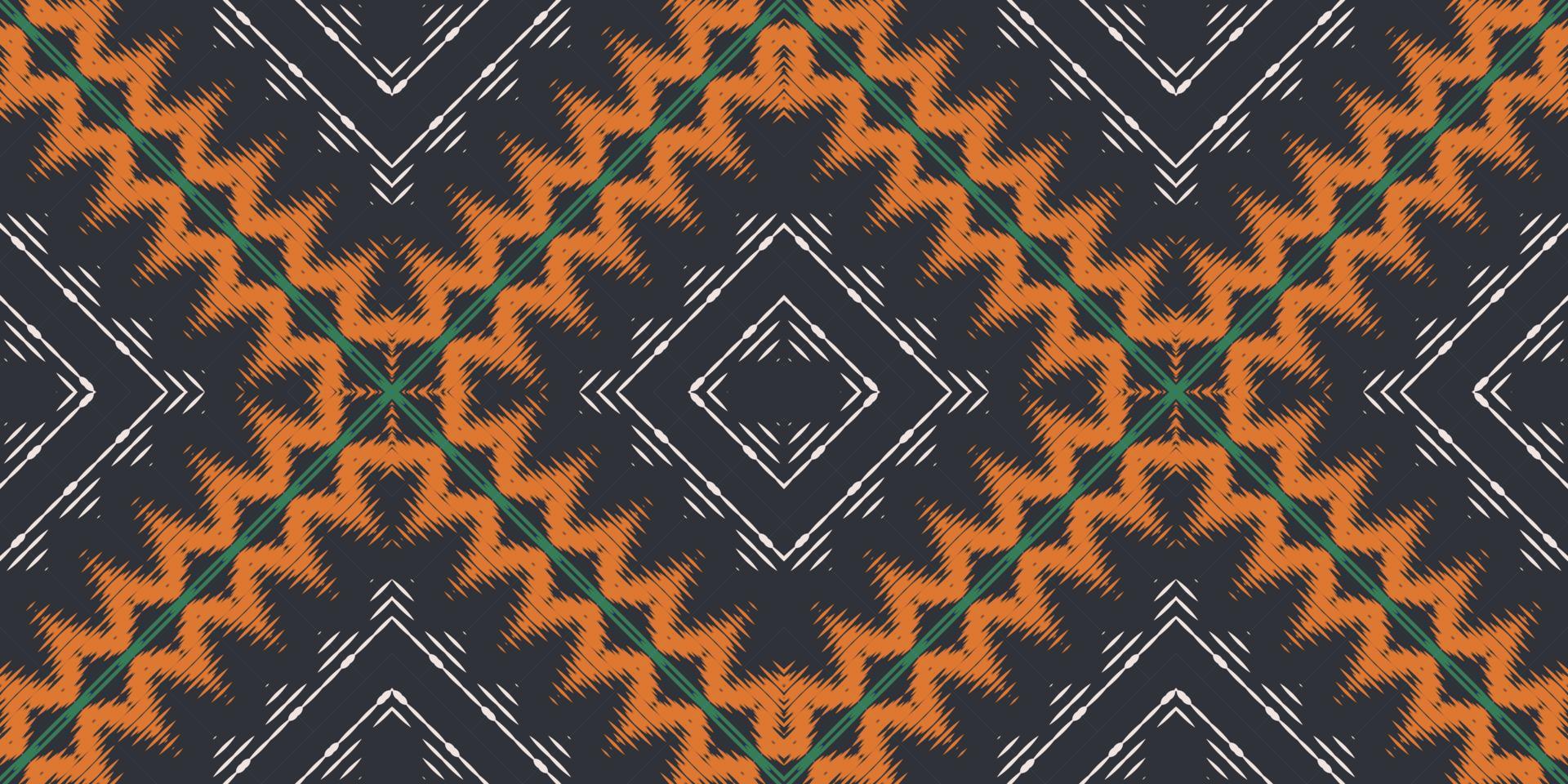 Ikkat or ikat vector batik textile seamless pattern digital vector design for Print saree Kurti Borneo Fabric border brush symbols swatches designer
