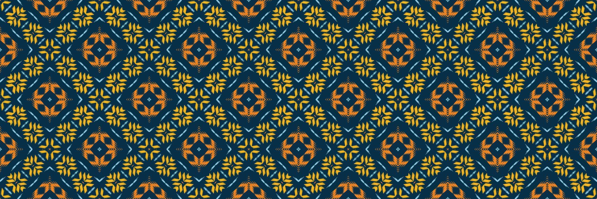 Batik Textile ikat frame seamless pattern digital vector design for Print saree Kurti Borneo Fabric border brush symbols swatches cotton