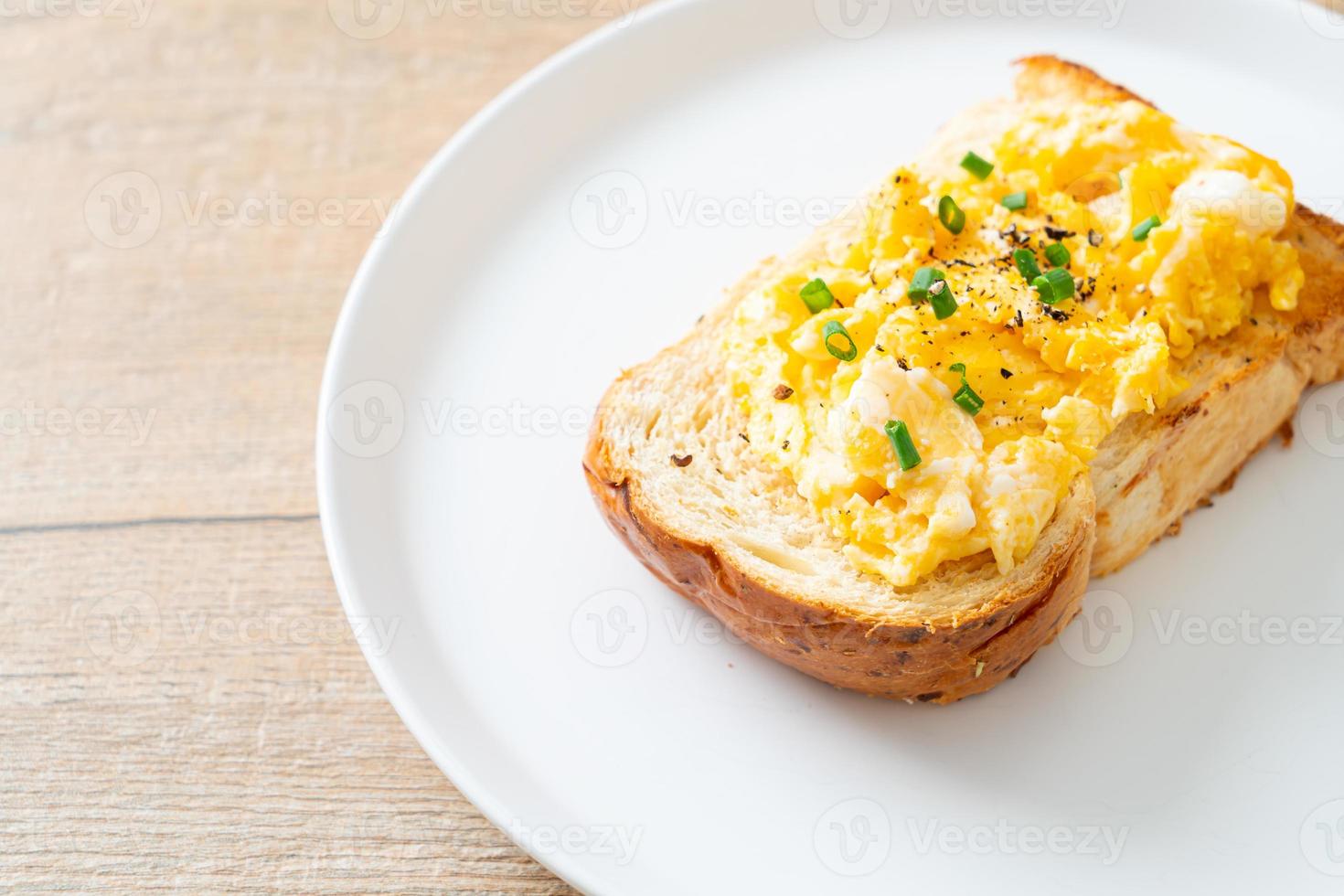 bread toast with scramble egg 15619235 Stock Photo at Vecteezy