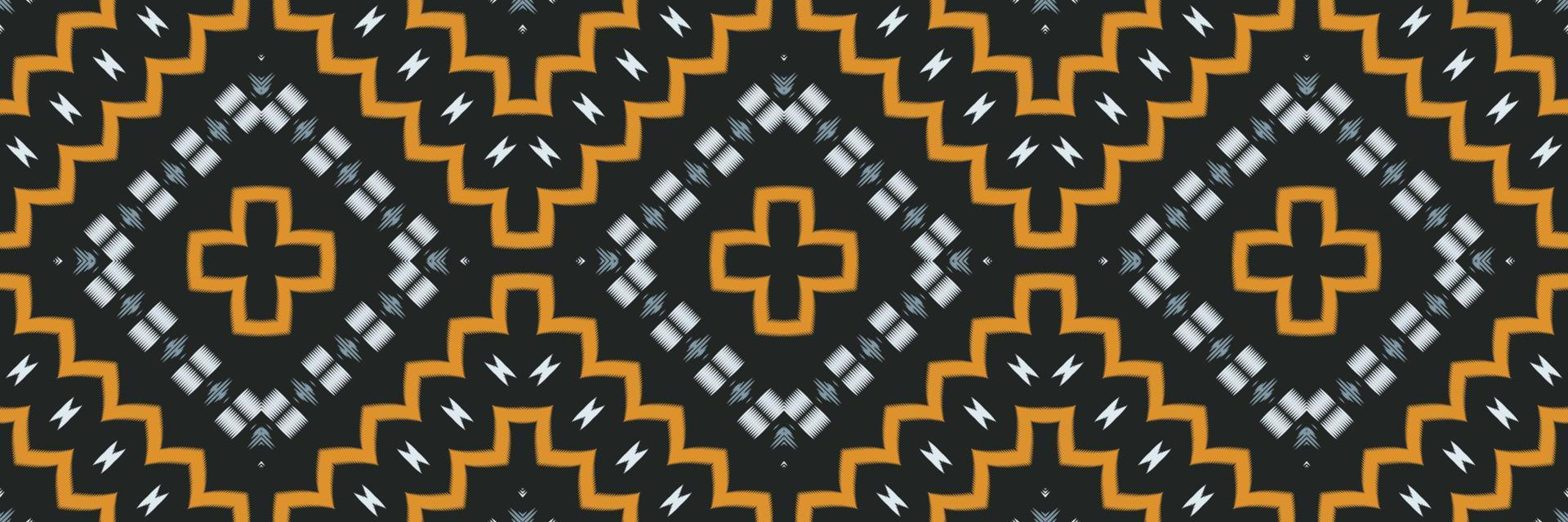 étnico ikat textura batik textil patrón sin costuras diseño vectorial digital para imprimir saree kurti borde de tela símbolos de pincel muestras ropa de fiesta vector